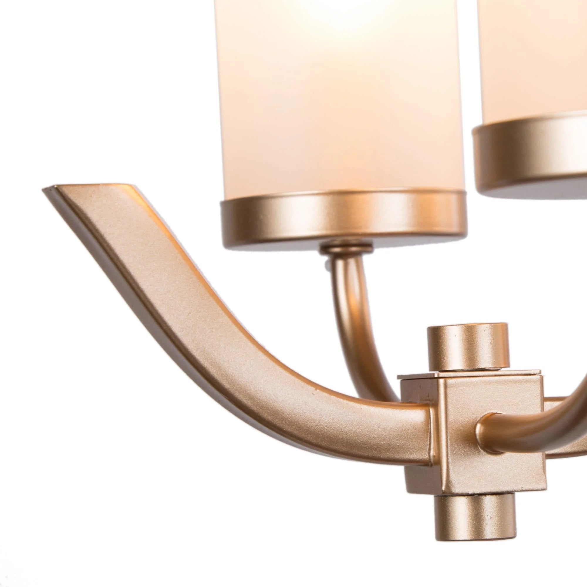 Gold Frosted Glass Linear Chandelier 6-Light 30" G660