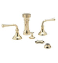 Polished Brass Four Hole Deck Mounted Bidet Faucet Set B80677