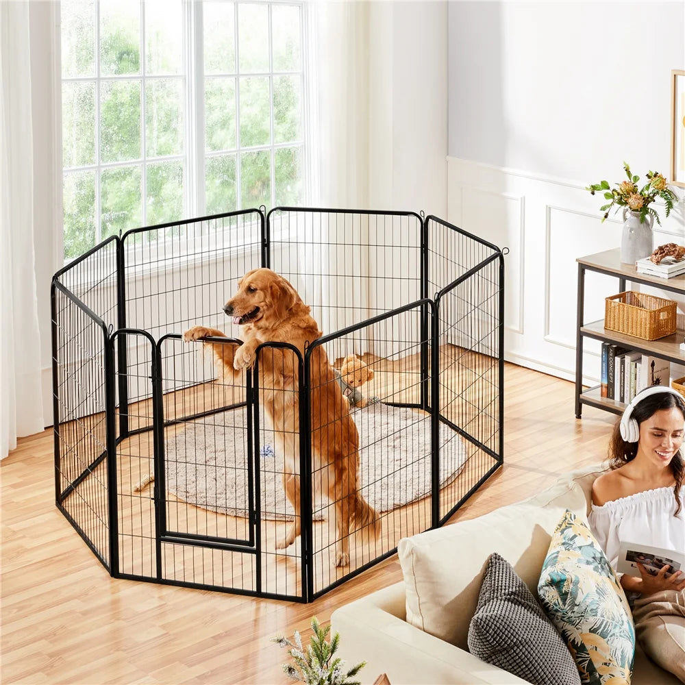 16 Panels 40" H Black Dog Playpen Z913