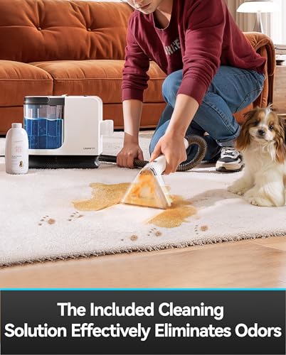 Portable Carpet Cleaner with Steam, 18Kpa Suction L289407