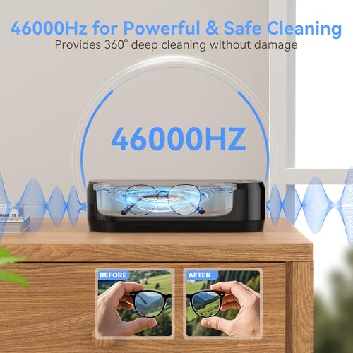 White Ultrasonic Jewelry Cleaner 12oz 46KHz Q966
