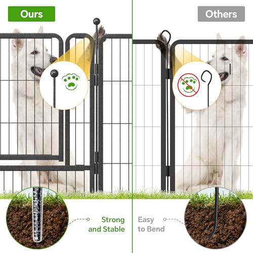 40" Height 8 Panels Portable Foldable Dog Playpen with Anti-Rust Coating X3738