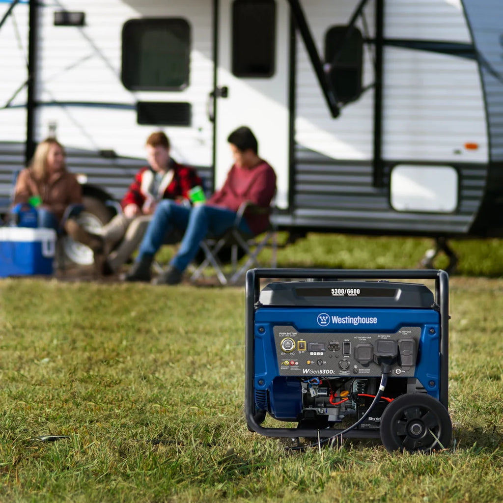 6600 Peak Watt Gas Powered Portable Generator with Remote Electric Start and CO Sensor G154733