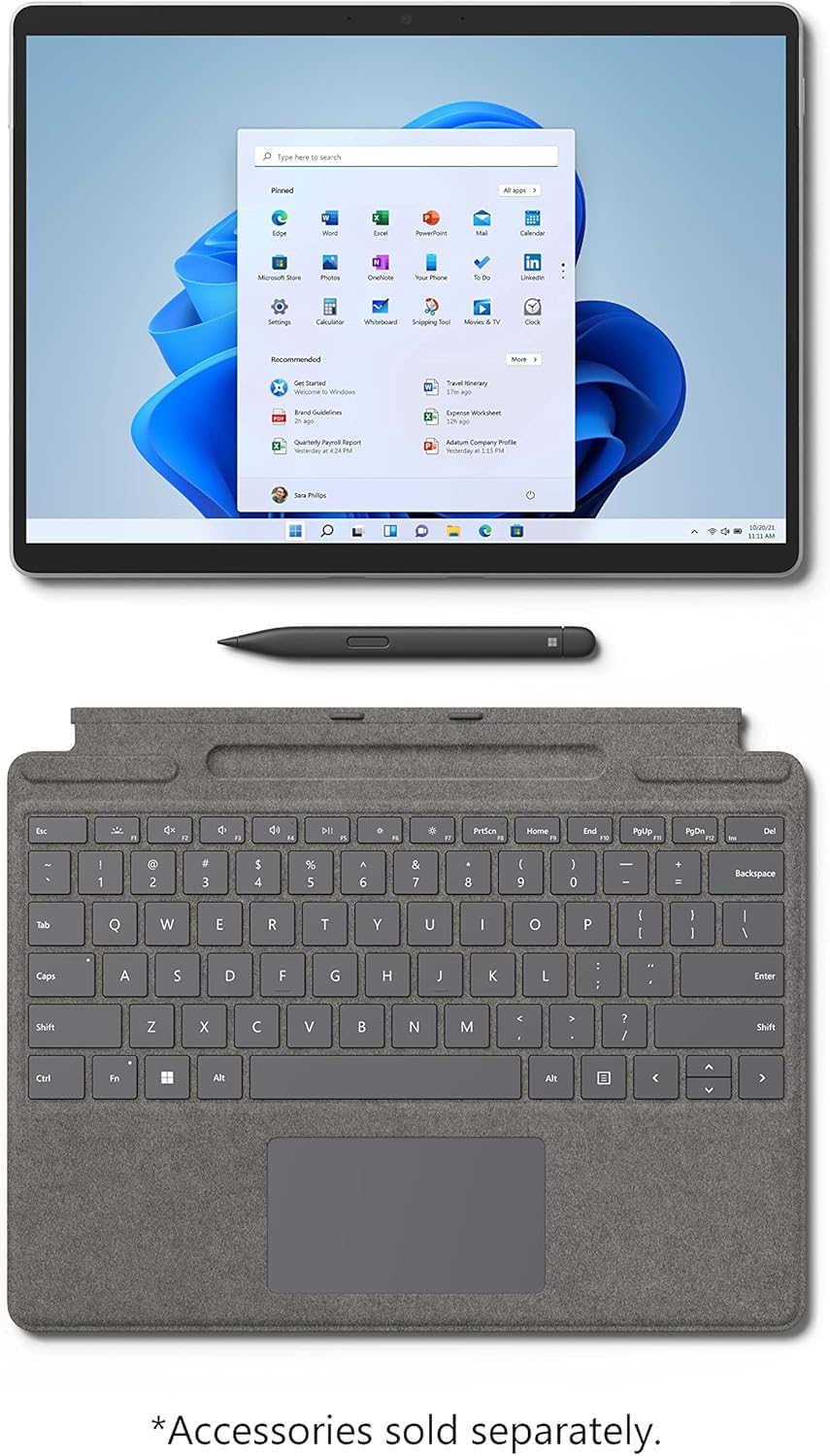 Surface Pro 8 13" Touchscreen Intel Core i5 8GB Memory 256GB SSD Graphite F599930