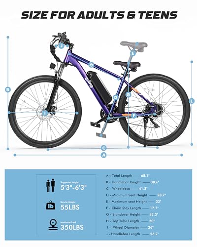 21-Speed Mountain Ebike with Peak 1200W 48V10.4Ah Removable Battery 27.5X2.1 Tire U815272