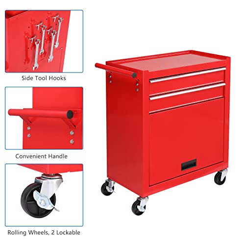 5-Drawer Rolling Tool Chest with Lockable Wheels I992