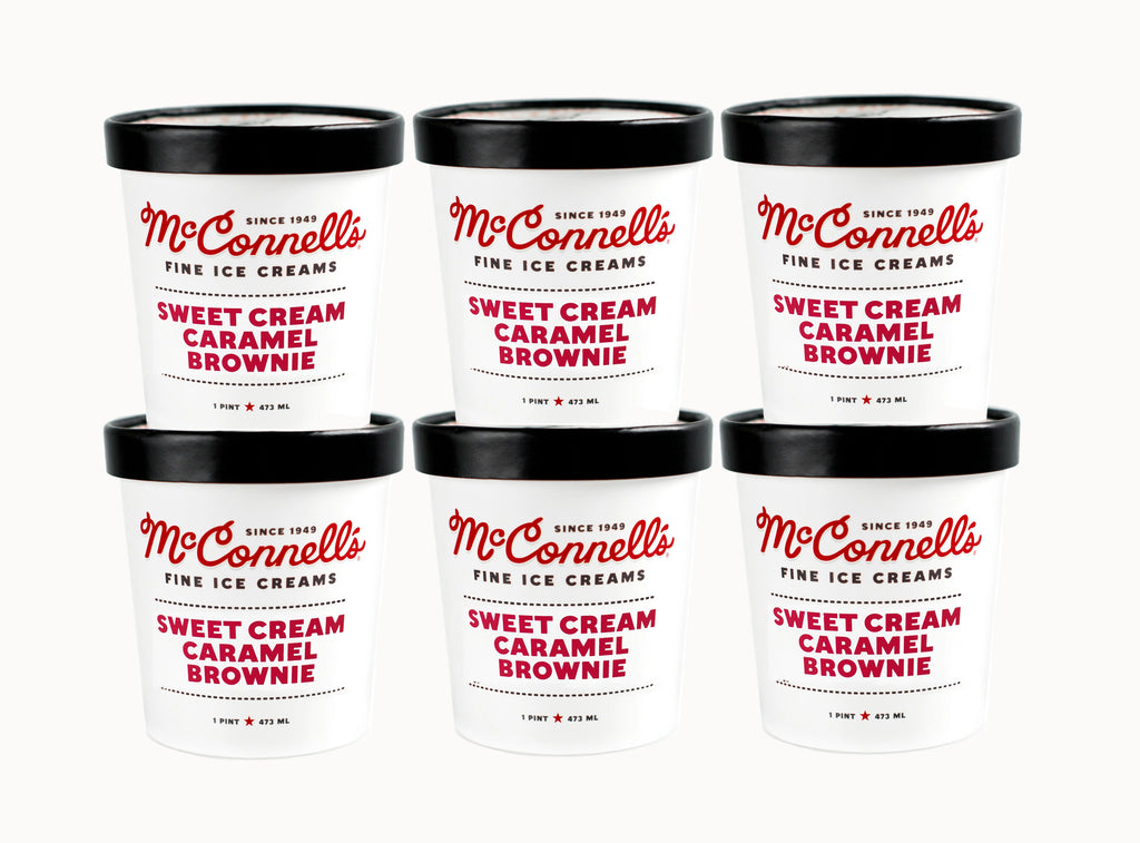 Sweet Cream Caramel Brownie Ice Cream, 16 oz (6 Ct) H360913