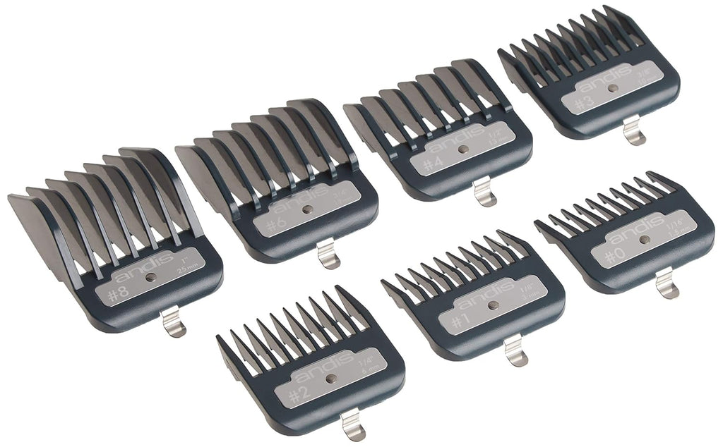 Black 7 Count Hair Clipper Attachment Comb Set P2997