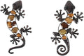 Metal Gecko Wall Statues (2 Pack) K8916