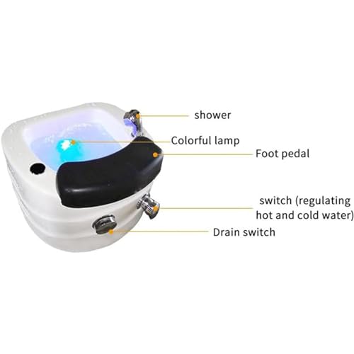 Acrylic Foot Bath with Adjustable Foot Pedal N676304
