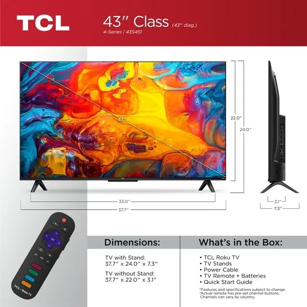 43" 4K UHD HDR LED Smart TV P91483