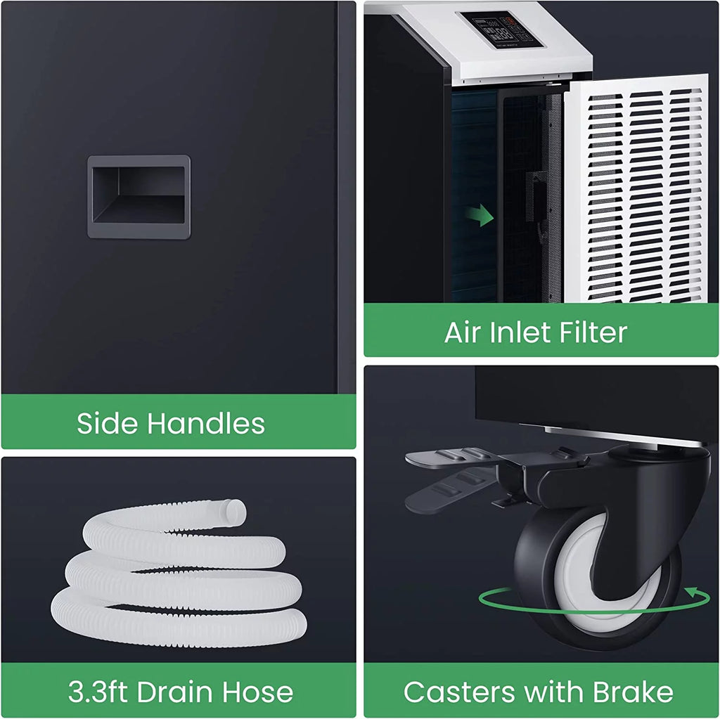 291 Pints Commercial Dehumidifier with Drain Hose T1121