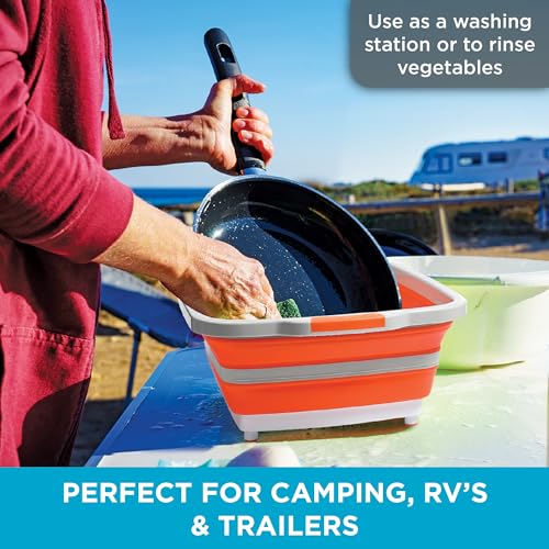 Large BBQ Collapsible Cutting Board and Grill Caddy Tub with Colander & Lid S12698