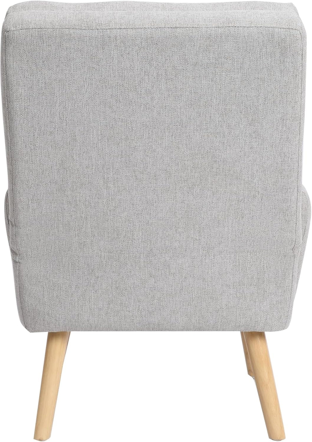 Decorative Chair Set with Footstool, Adjustable Backrest, Wooden Legs G861395