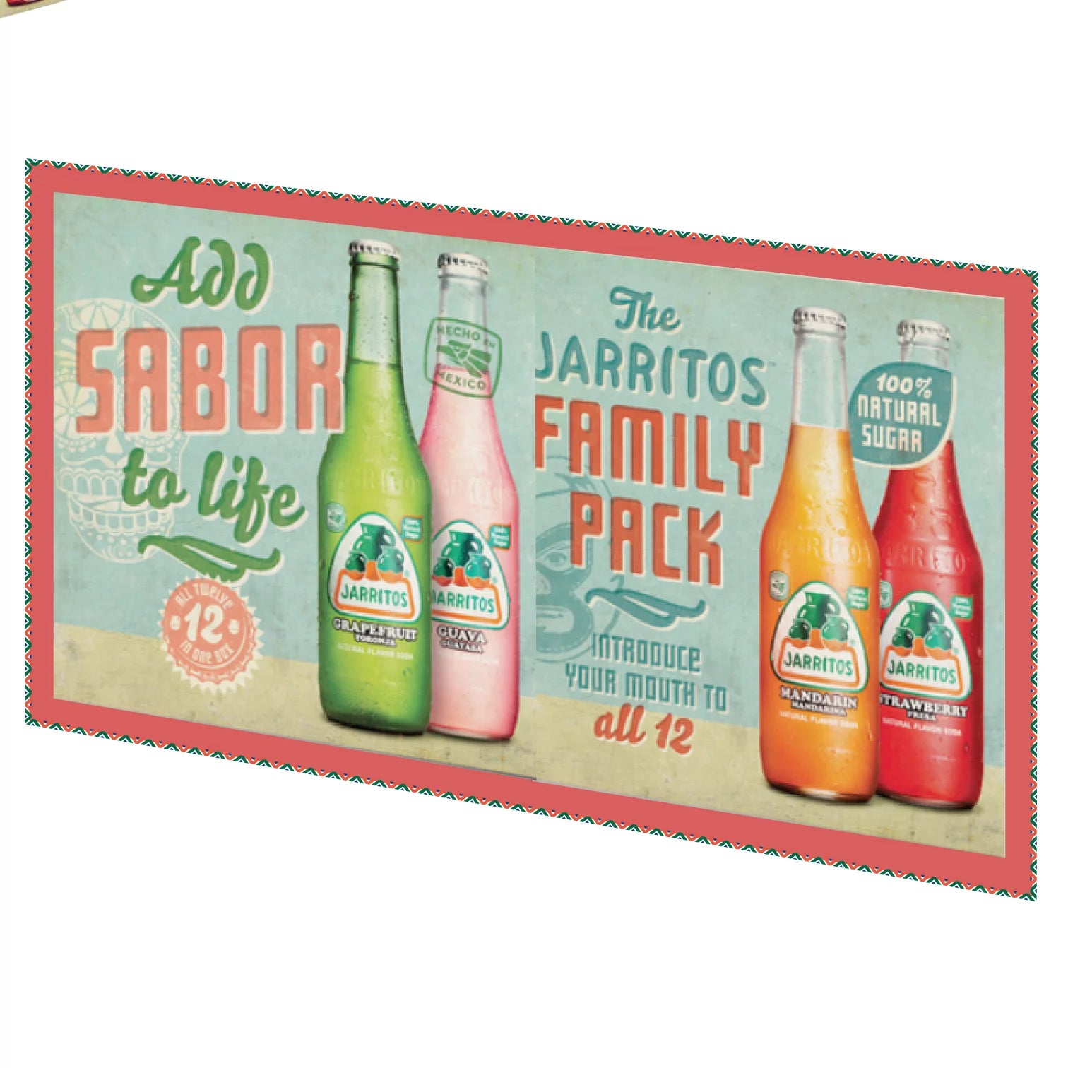 12/12.5 fl. oz. Glass Bottle Case Naturally Flavored Mexican Soda K557