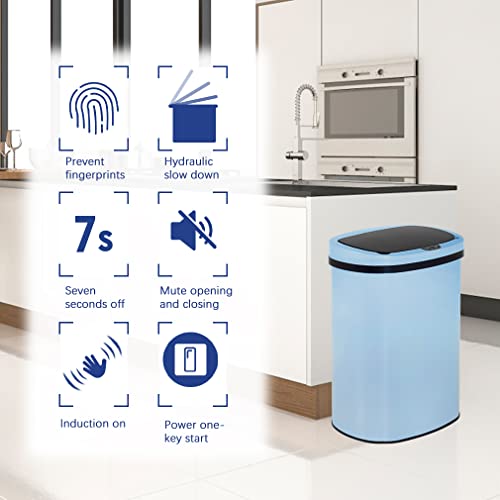 13 Gallon Automatic Stainless Steel Kitchen Trash Can G632
