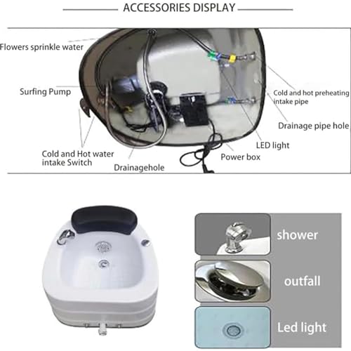 Acrylic Foot Bath with Adjustable Foot Pedal N676304