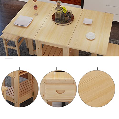 Drop Leaf Dining Table with Wheels U8091