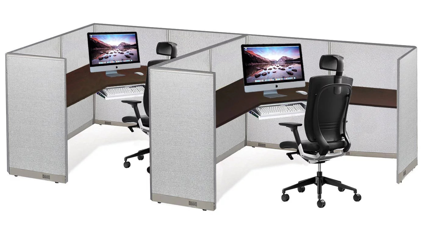 Double 2 Stations Office Cubicle P2867