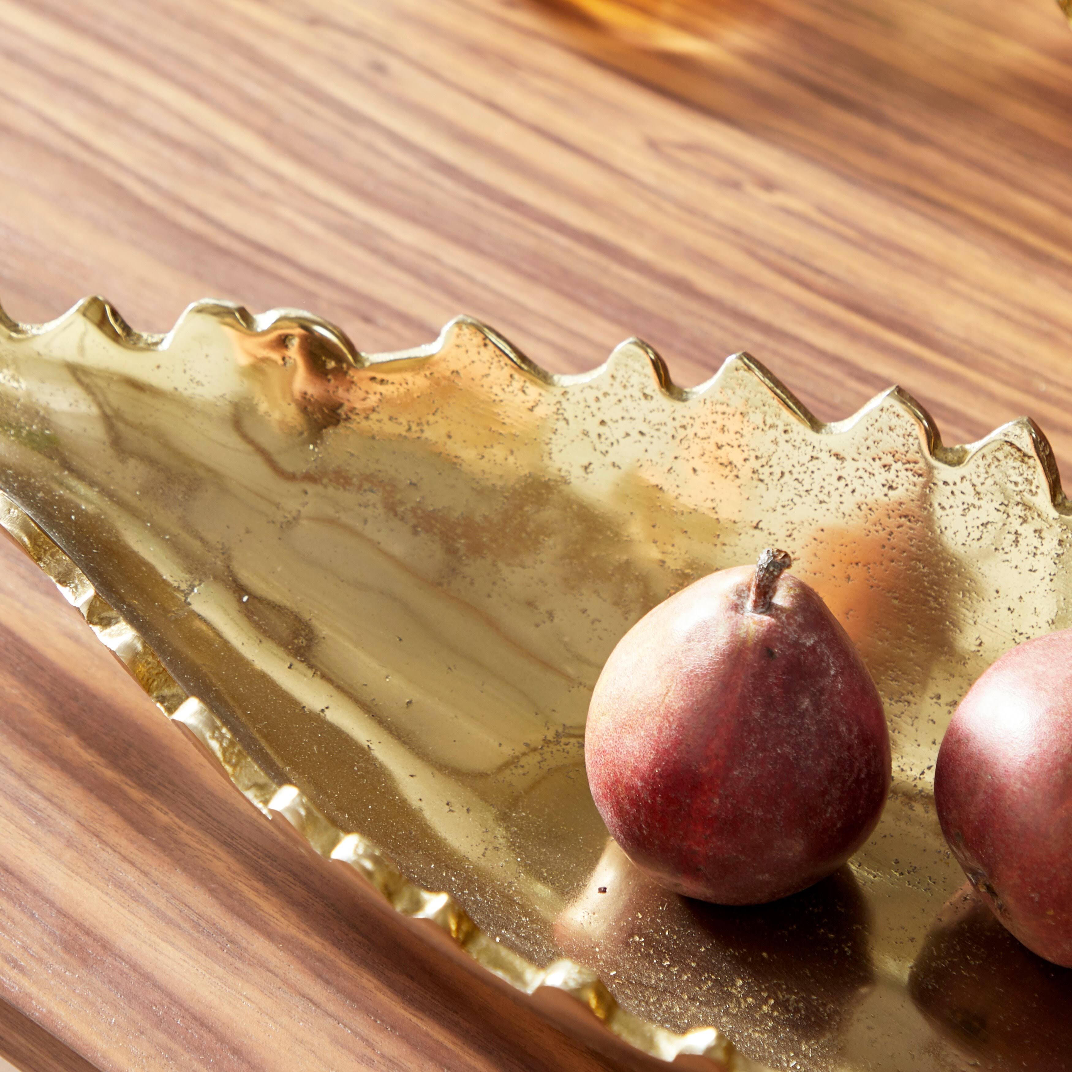 Large Metallic Gold Metal Boat Trays, Set of 3 U7878