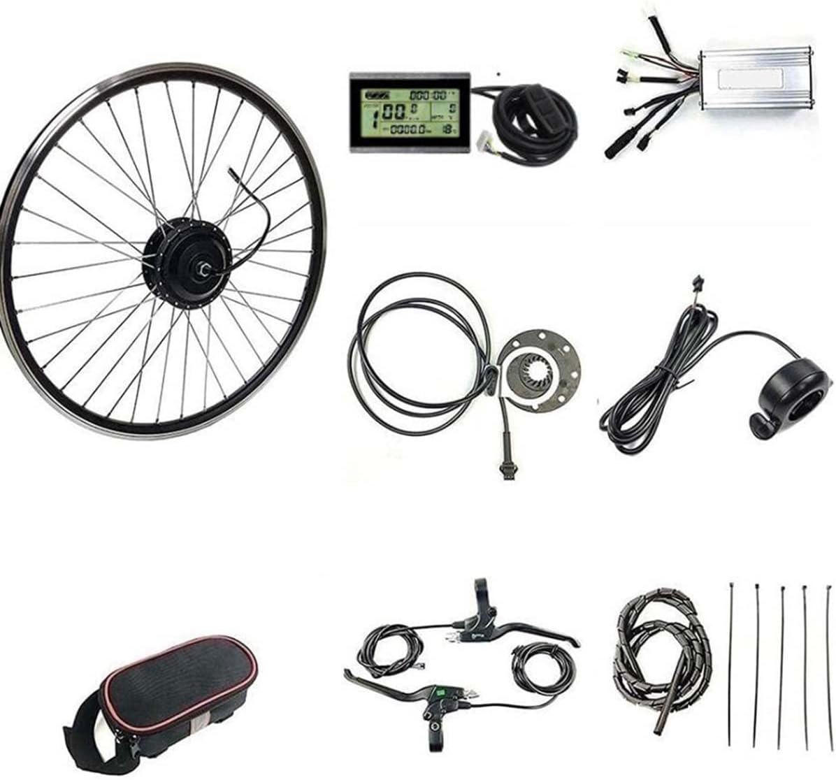 20"/24"/26"/27.5"/28"/29"/700C Front Wheel Electric Bicycle Hub Motor Conversion Kit with LCD3 Display L82275