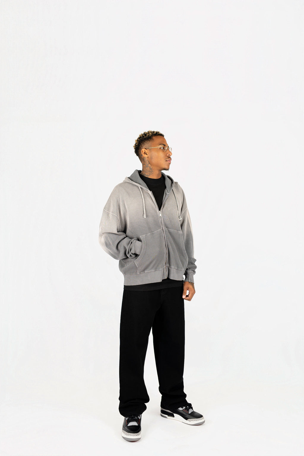 Sun-Dried Waffle Knit Baby Zip Up