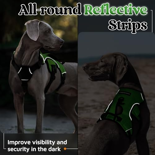Black Reflective No Pull Dog Harness with Lift Handle X562