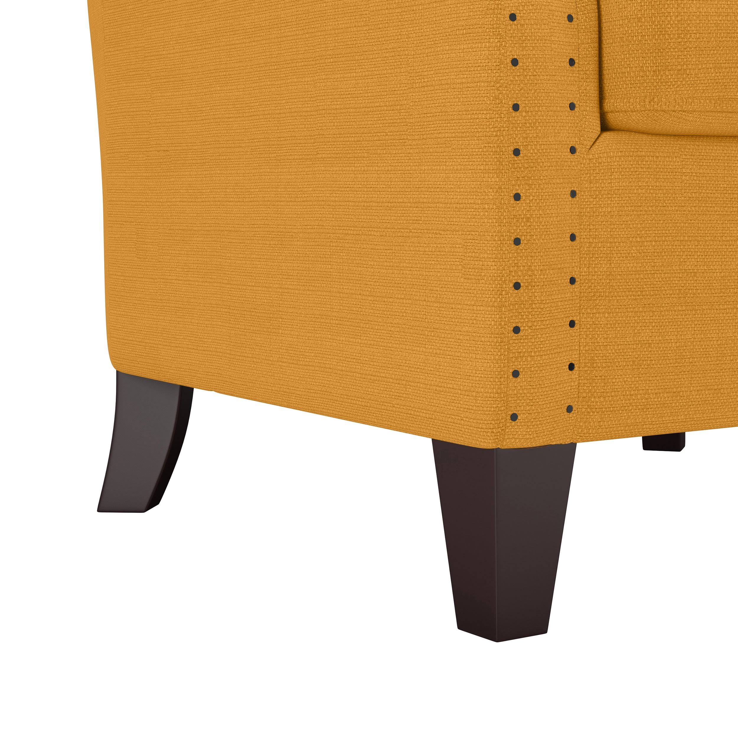 Mustard Yellow Linen Armchair W369310