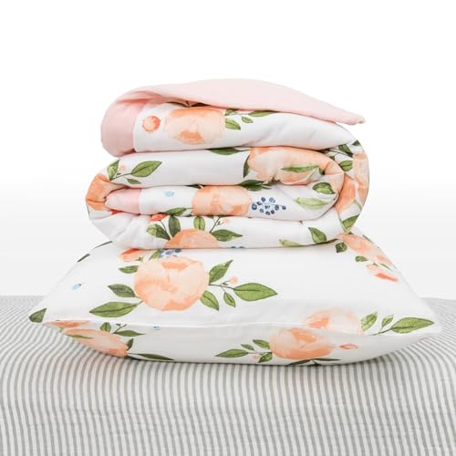 Cotton Muslin 3-Piece Toddler Bedding Set with Comforter, Crib Sheet, Envelope Pillowcase R685493