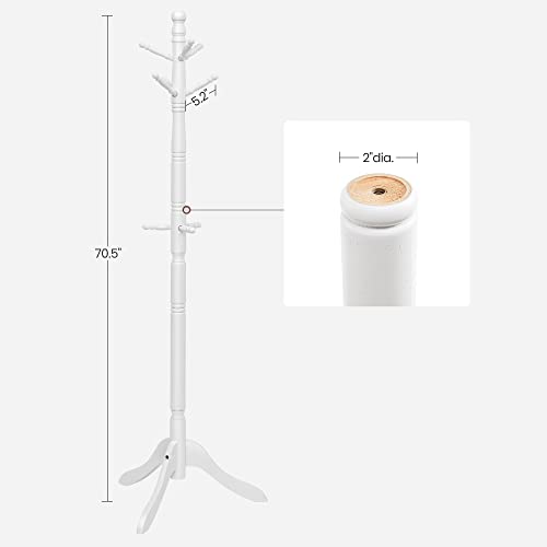 Solid Wood Coat Rack with 10 Hooks K87159