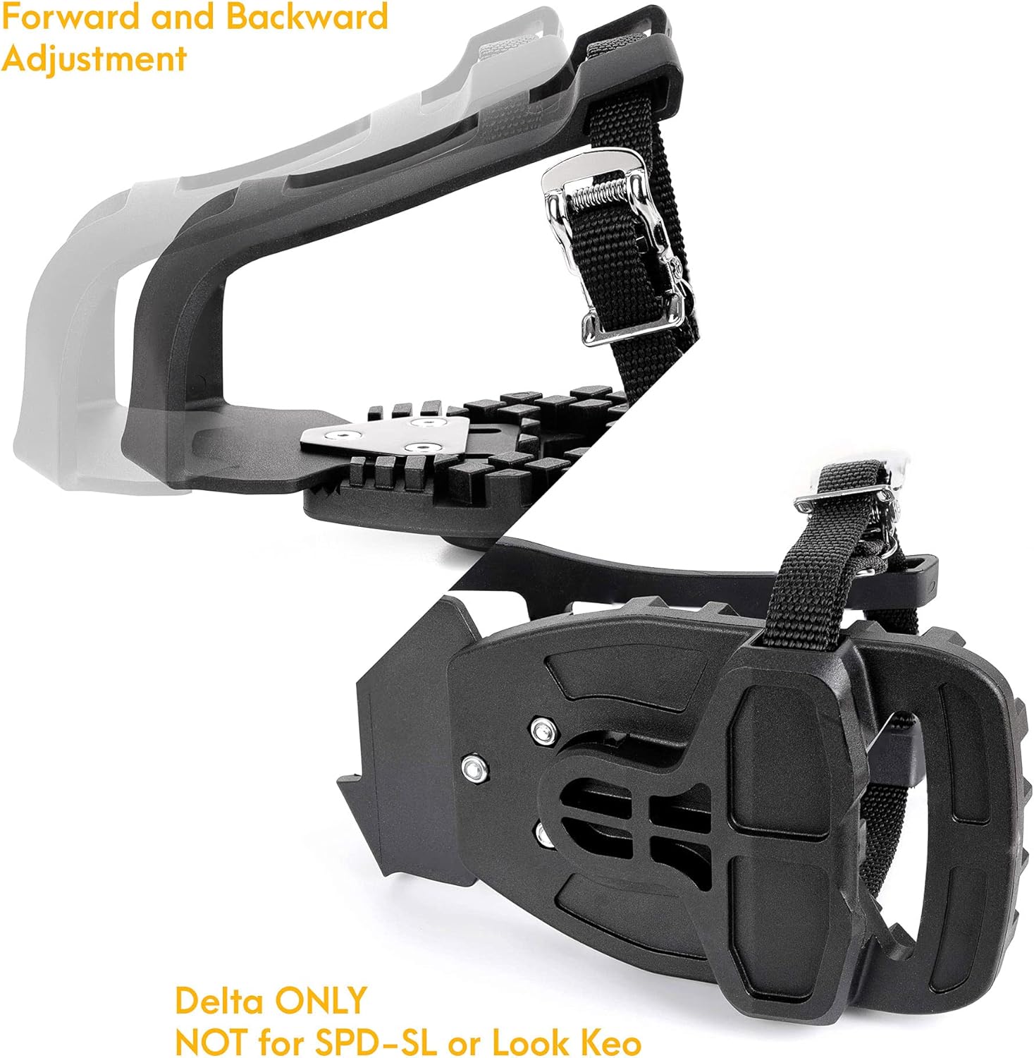 Pedal Adaptor and Converter Kit with Pedal Toe Clips Cage W4425