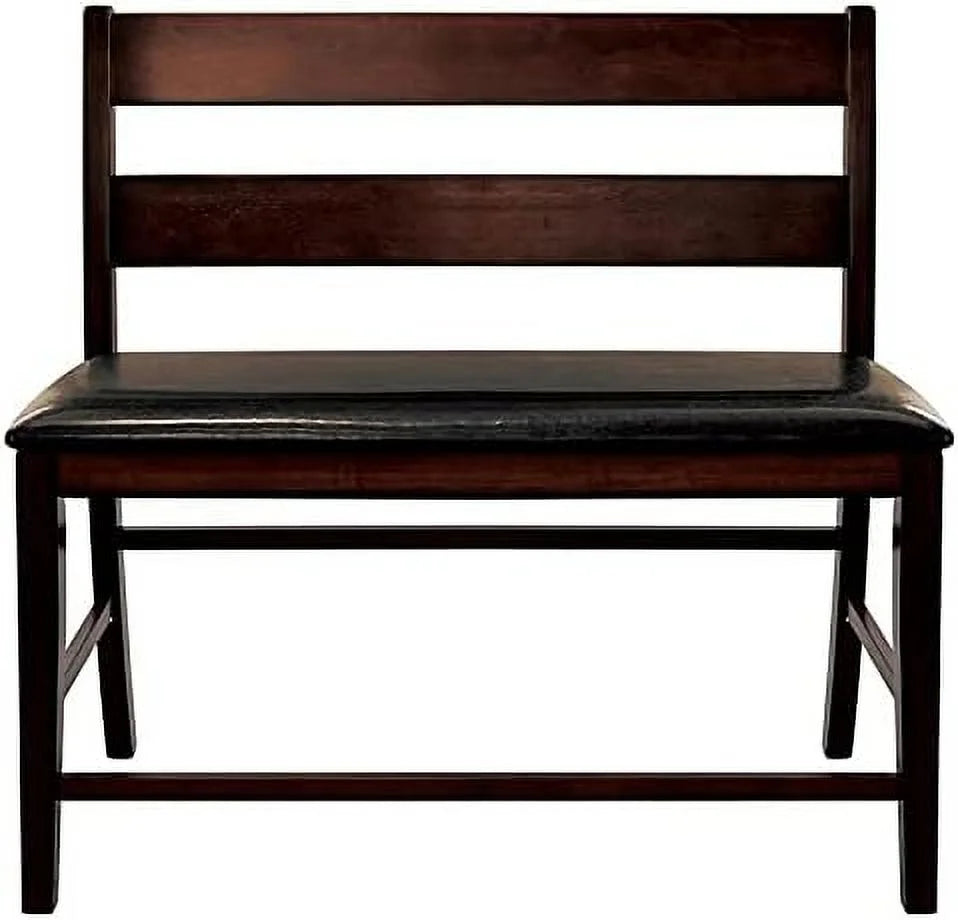 Wood Counter Height Dining Bench with Back in Cherry Y10669