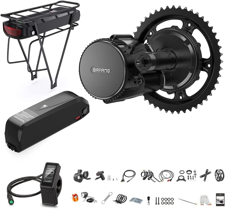 48V 750W Mid Drive Ebike Conversion Kits with Chainring Wheel and LCD Display J1537