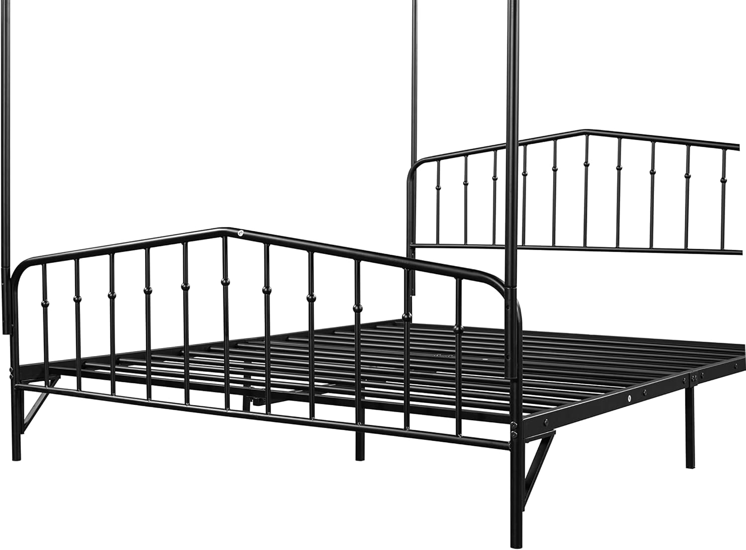 Black Queen Metal Canopy Bed Frame Q639