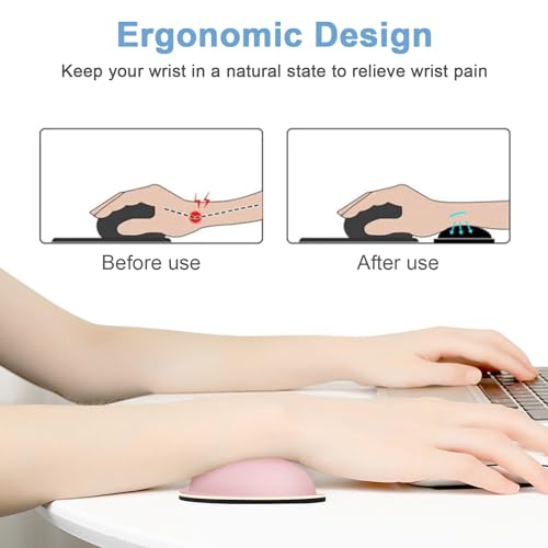 Brown Leather Memory Foam Keyboard Wrist Rest Pad Set J8741