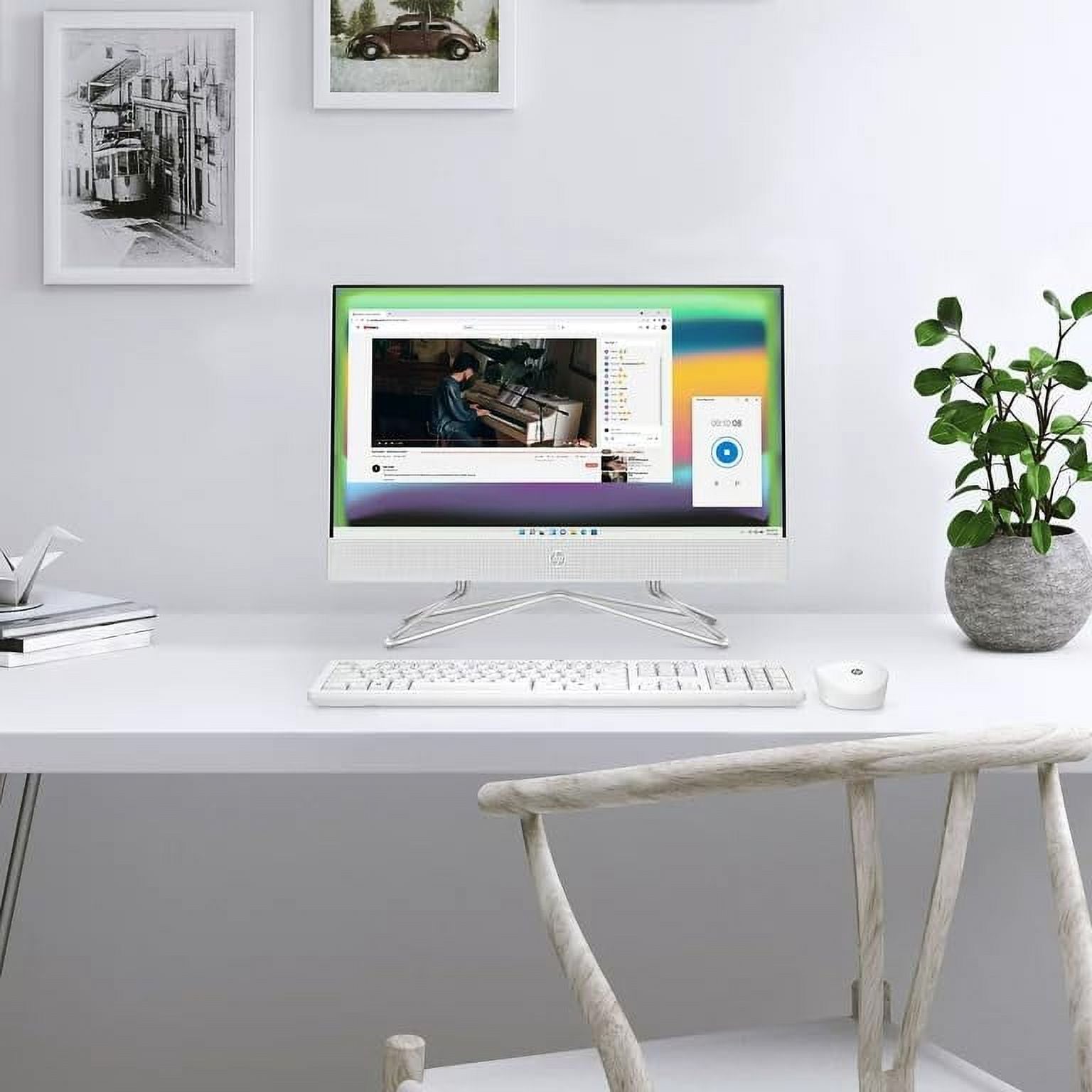 21.5" FHD All-in-One Desktop Intel Pentium Silver J5040 32GB DDR4 1TB NVMe SSD White O9898