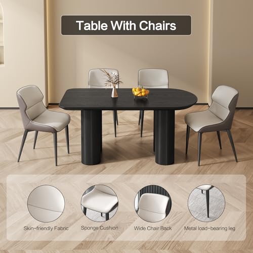 55" Oval Dining Table with 6 Chairs Q341030