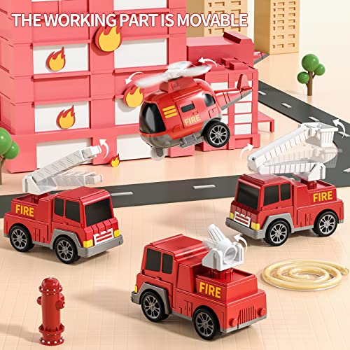 7-in-1 Friction Power Vehicle Toy Carrier Transport Trucks Car Set D410233