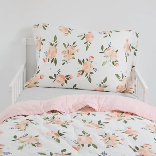 Cotton Muslin 3-Piece Toddler Bedding Set with Comforter, Crib Sheet, Envelope Pillowcase R685493