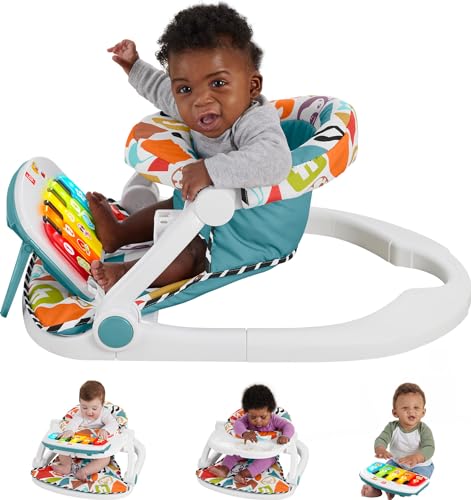 Pink Portable Baby Chair with Piano Toy & Snack Tray T266562