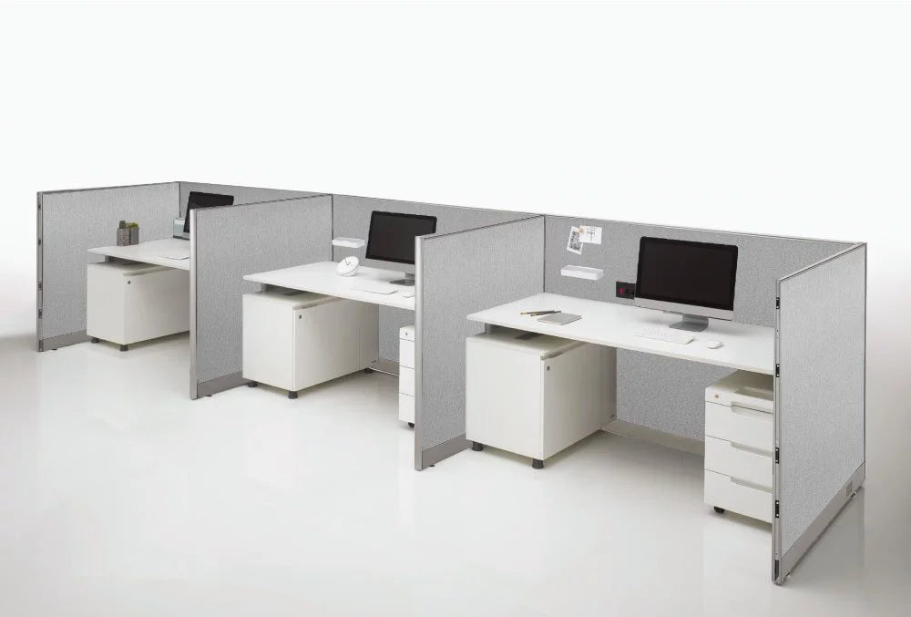 Double 2 Stations Office Cubicle P2867