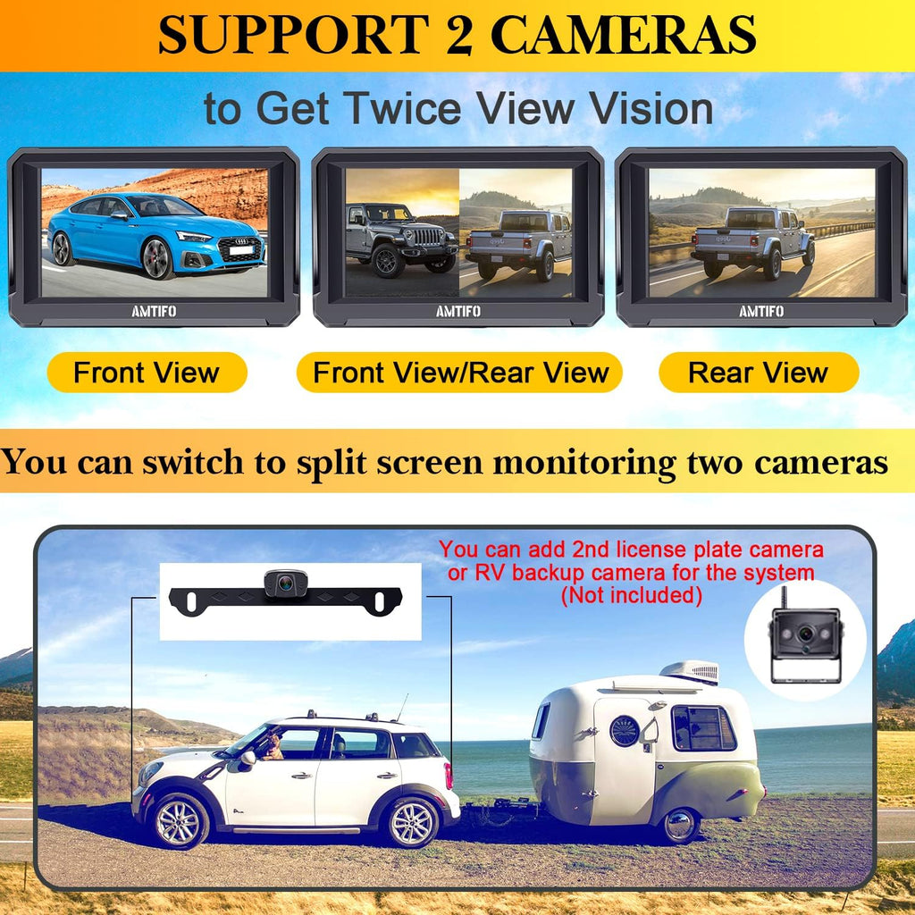 Wireless Backup Camera 5 Inch Monitor Rear View System N6204