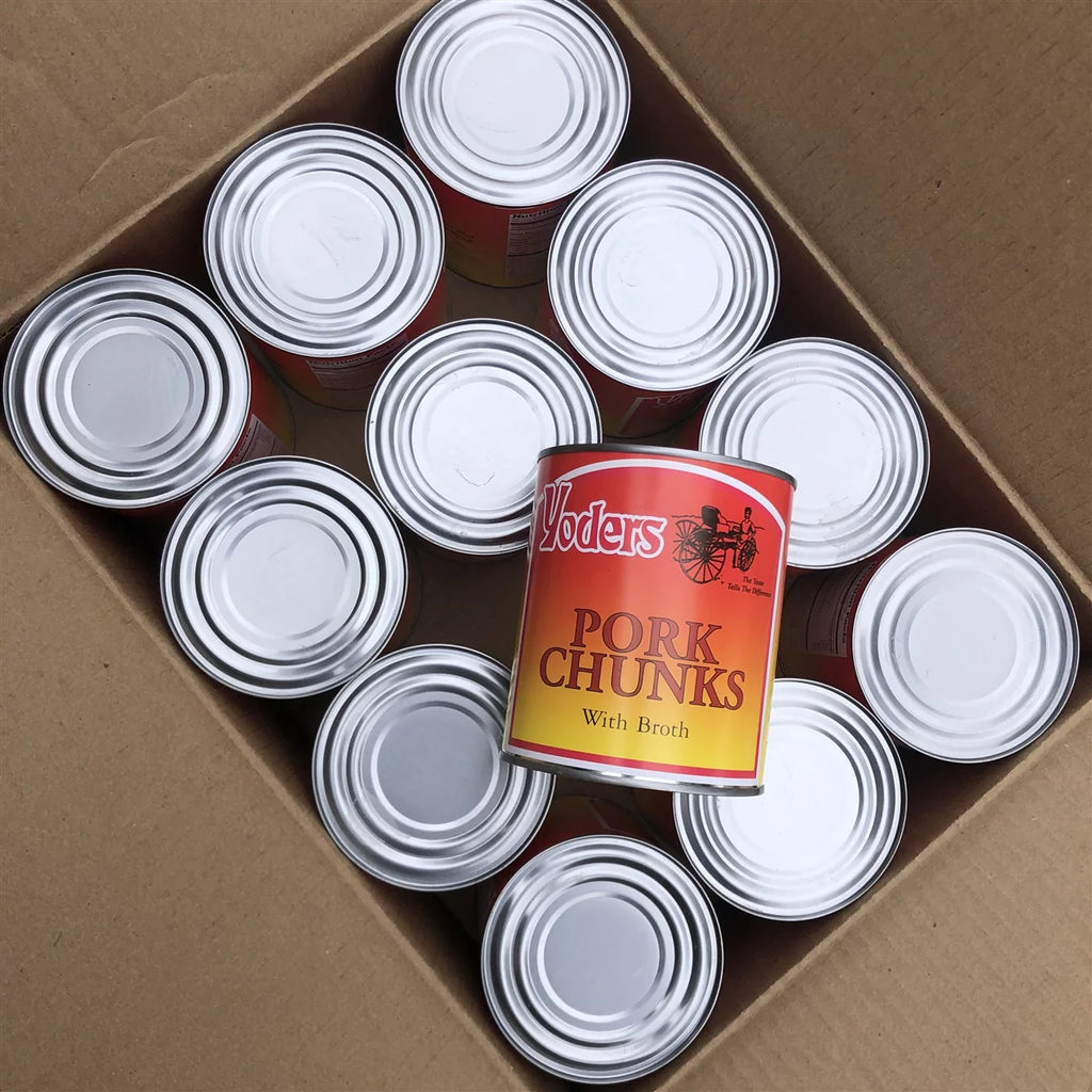 Canned Pork Chunks Meat, 28 oz, 12 Cans P479