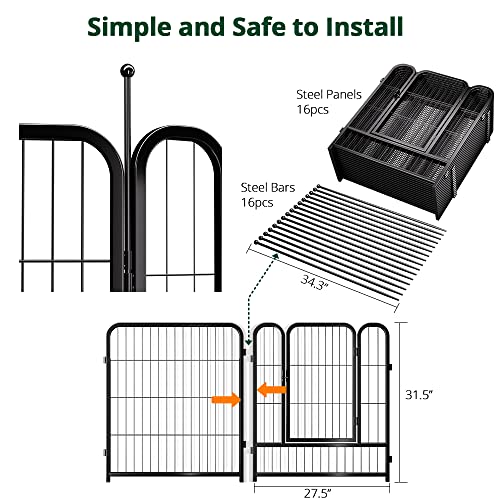 24”/32”/40” Metal Dog Fence Playpen I179