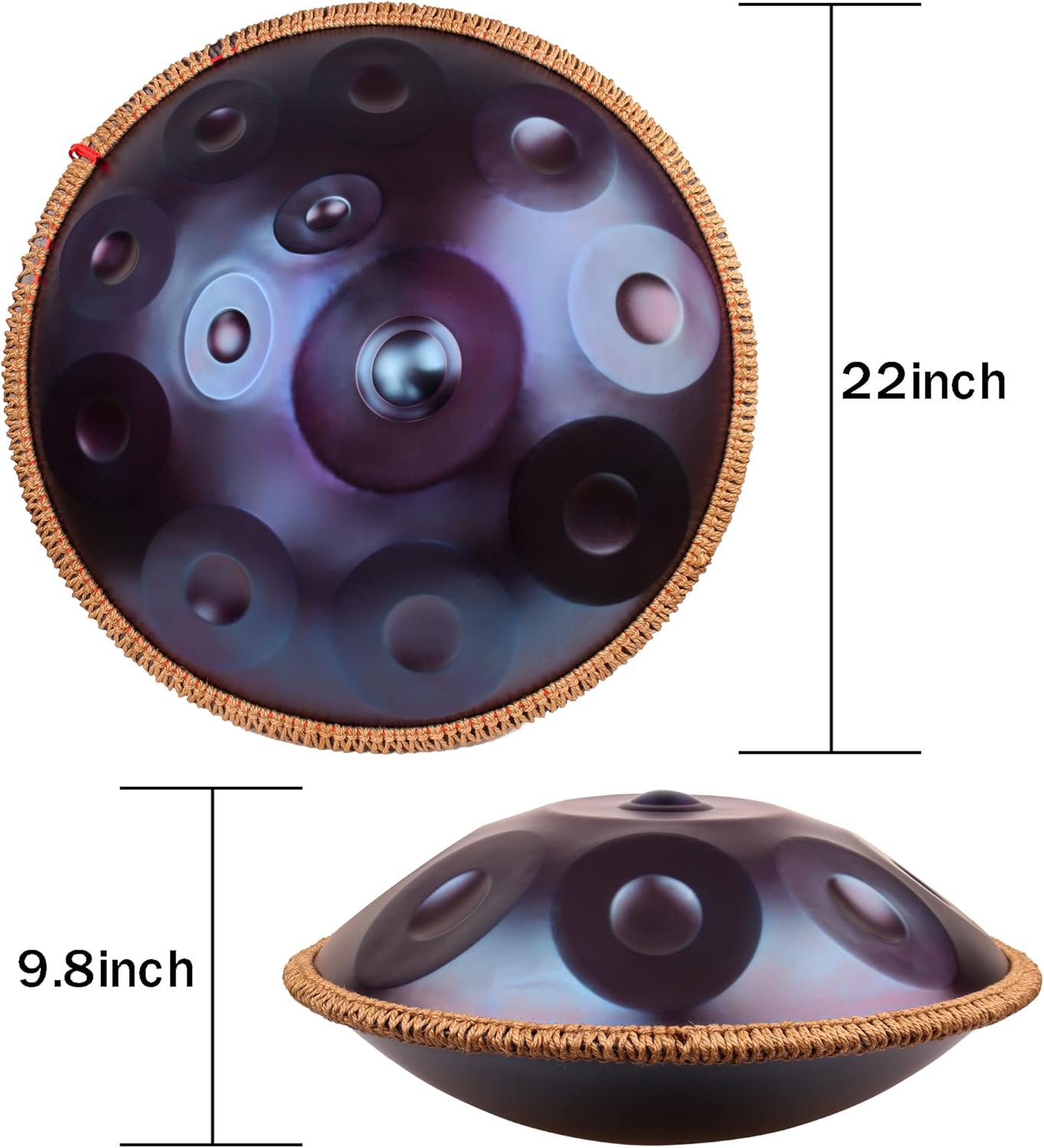 22 Inches Handpan Steel Drum Percussion Instrument Q701108