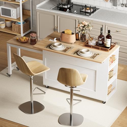 Kitchen Island Cart with Drawers and Power Outlet G561565