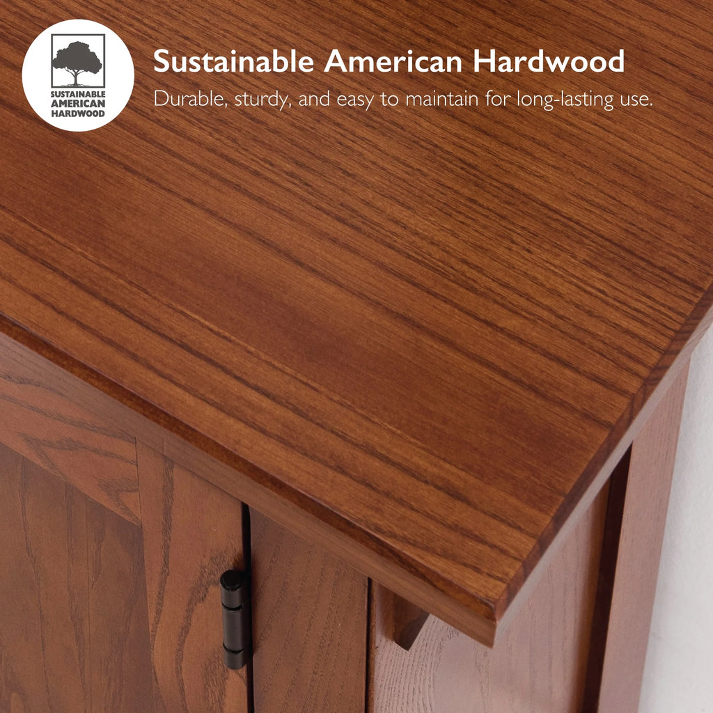 Solid Wood Hall Stand, Rich Russet Finish X226456