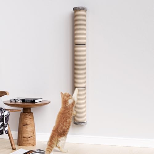 40" Wall Mounted Cat Scratcher Sisal Scratching Post Z284201
