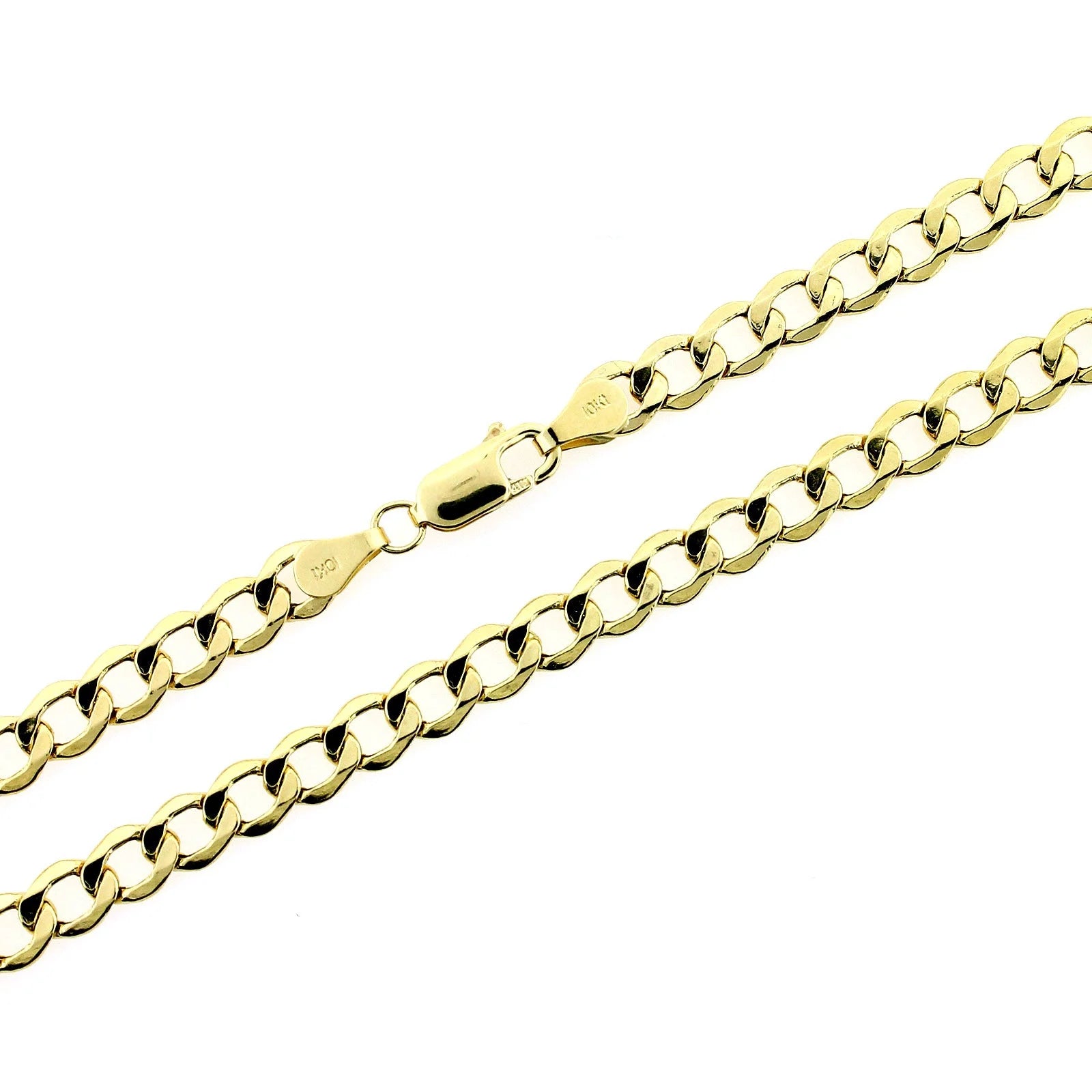 Solid Yellow Gold Cuban Link Chain Necklace 5.5MM L500795
