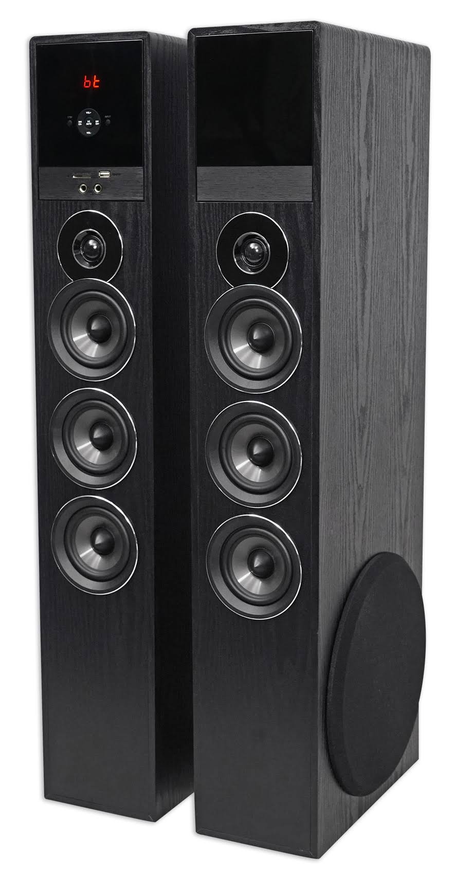 Black Home Theater System Tower Speakers with Subwoofer C541947